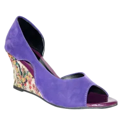 Fiorella Purple Peep Toes